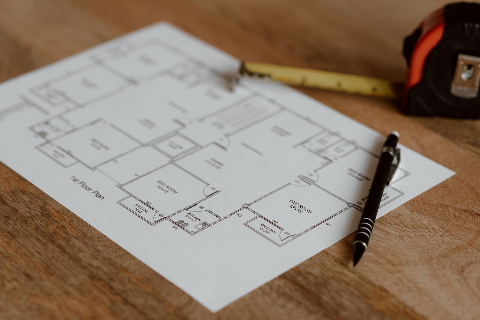 Mesurage d'un plan de logement pour l'attestation loi Carrez